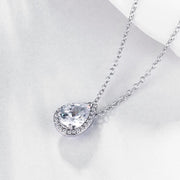5.00 CT Teardrop Pave Necklace in 18K White Gold Plated, Necklace, ALILY , ALILY   jewelryjewelry deals, swarovski crystal jewelry, groupon jewelry,, jewelry for mom, 