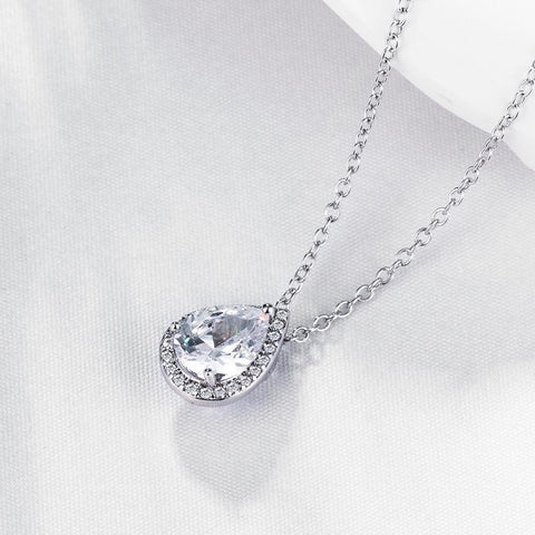 5.00 CT Teardrop Pave Necklace in 18K White Gold Plated, Necklace, ALILY , ALILY   jewelryjewelry deals, swarovski crystal jewelry, groupon jewelry,, jewelry for mom, 