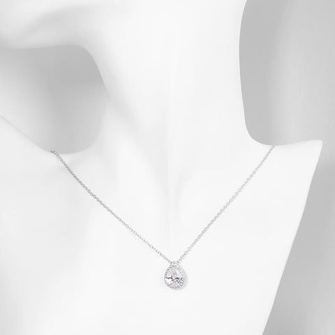 5.00 CT Teardrop Pave Necklace in 18K White Gold Plated, Necklace, ALILY , ALILY   jewelryjewelry deals, swarovski crystal jewelry, groupon jewelry,, jewelry for mom, 
