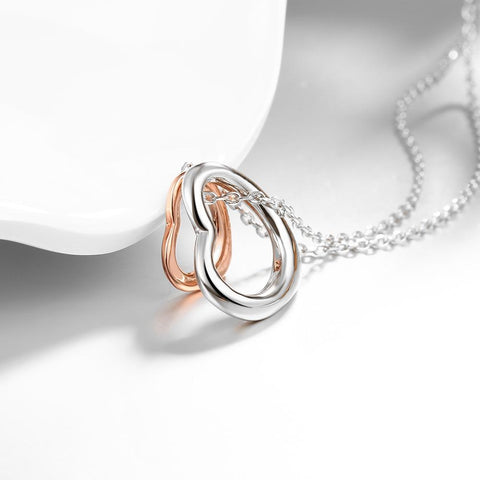 Classic 2 PC Heart Necklace 18", Necklace, ALILY , ALILY   jewelryjewelry deals, swarovski crystal jewelry, groupon jewelry,, jewelry for mom, 