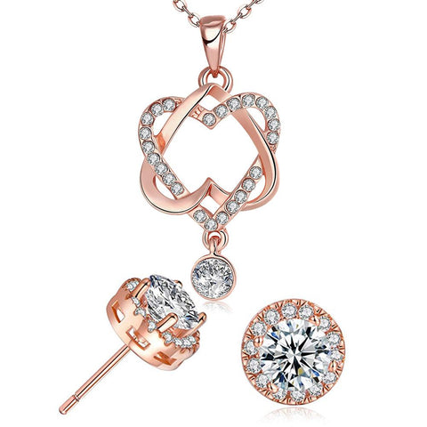 14K Rose Gold Plating White  Pav&