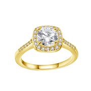 18K White Gold Plated Swarovski Crystal Halo Ring - 3 Colors Available, , ALILY , ALILY   jewelryjewelry deals, swarovski crystal jewelry, groupon jewelry,, jewelry for mom, 