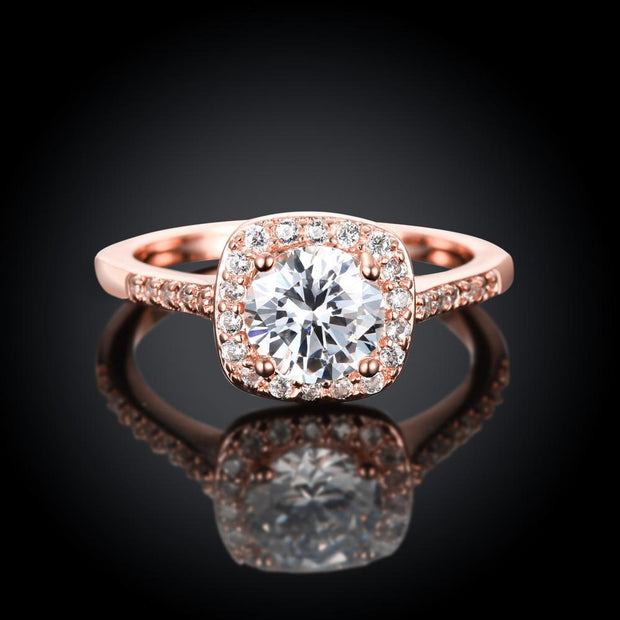 18K Gold-Plated Halo Ring Made with Elements - ALILY 