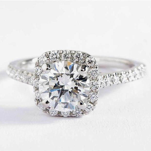 18K White Gold Plated Swarovski Crystal Halo Ring - 3 Colors Available, , ALILY , ALILY   jewelryjewelry deals, swarovski crystal jewelry, groupon jewelry,, jewelry for mom, 