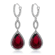 3.55 CTTW Pear Cut Gemstone Infinity Drop Earrings Made with Swarovski Elements, , ALILY , ALILY   jewelryjewelry deals, swarovski crystal jewelry, groupon jewelry,, jewelry for mom, 