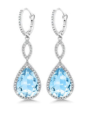 3.55 CTTW Pear Cut Gemstone Infinity Drop Earrings Made with Swarovski Elements, , ALILY , ALILY   jewelryjewelry deals, swarovski crystal jewelry, groupon jewelry,, jewelry for mom, 