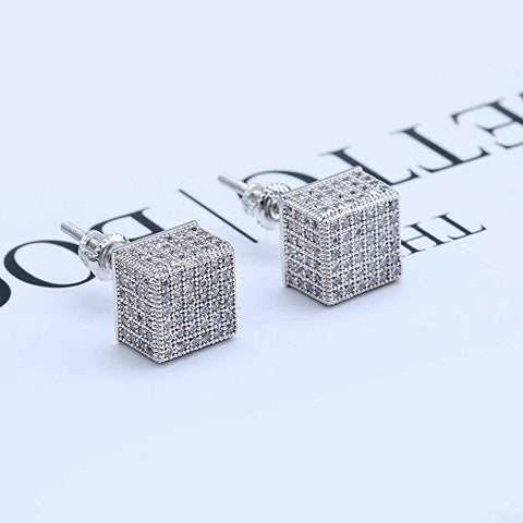 3D Cubed White Swarovski Elements Stud Earrings in 18K White Gold, , ALILY , ALILY   jewelryjewelry deals, swarovski crystal jewelry, groupon jewelry,, jewelry for mom, 