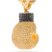 I GOT THE POWER - Pave Boxing Glove Necklace in 18K Gold Plated