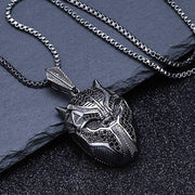 Black Iced Out Crystal Pav'e Panther Pendant Necklace