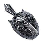 Black Iced Out Crystal Pav'e Panther Pendant Necklace