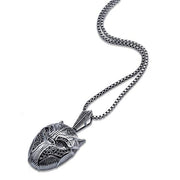 Black Iced Out Crystal Pav'e Panther Pendant Necklace