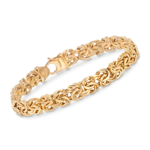 14K Gold Plating Milan Inspired Thick Cut Chain Link Bracelet