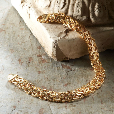 14K Gold Plating Milan Inspired Thick Cut Chain Link Bracelet
