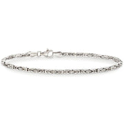 Byzantine Chain Bracelet in 18K White Gold Plated, Bracelet, ALILY , ALILY   jewelryjewelry deals, swarovski crystal jewelry, groupon jewelry,, jewelry for mom, 