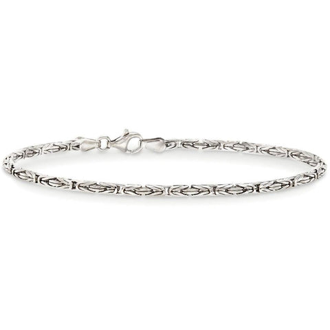 Byzantine Chain Bracelet in 18K White Gold Plated, Bracelet, ALILY , ALILY   jewelryjewelry deals, swarovski crystal jewelry, groupon jewelry,, jewelry for mom, 