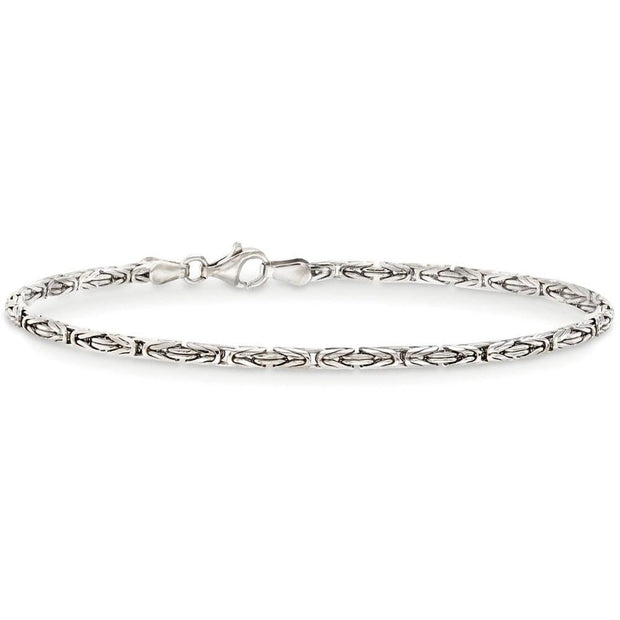Byzantine Chain Bracelet in 18K White Gold Plated, Bracelet, ALILY , ALILY   jewelryjewelry deals, swarovski crystal jewelry, groupon jewelry,, jewelry for mom, 