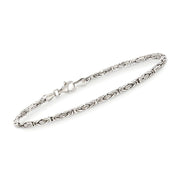 Byzantine Chain Bracelet in 18K White Gold Plated, Bracelet, ALILY , ALILY   jewelryjewelry deals, swarovski crystal jewelry, groupon jewelry,, jewelry for mom, 