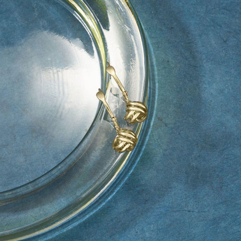 Mesh Leverback Twist Drop in 18K Gold Plated