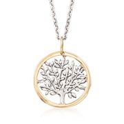Classic Essential Tree Of Life Circular Pendant Necklace in 14K Gold Plating (Options Available), , ALILY , ALILY   jewelryjewelry deals, swarovski crystal jewelry, groupon jewelry,, jewelry for mom, 