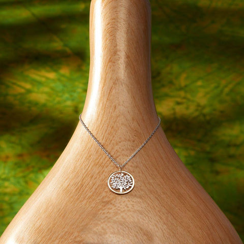 Gold Edge Praying to the Tree of Life Necklace in 18K Gold Plated, Necklace, ALILY , ALILY   jewelryjewelry deals, swarovski crystal jewelry, groupon jewelry,, jewelry for mom, 