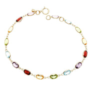 10.00 CT Marquise Cut Natural Gemstones 7.8" Bracelet in 18K Gold Plated, Bracelet, ALILY , ALILY   jewelryjewelry deals, swarovski crystal jewelry, groupon jewelry,, jewelry for mom, 
