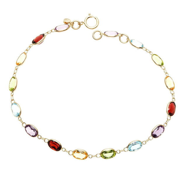 10.00 CT Marquise Cut Natural Gemstones 7.8" Bracelet in 18K Gold Plated, Bracelet, ALILY , ALILY   jewelryjewelry deals, swarovski crystal jewelry, groupon jewelry,, jewelry for mom, 