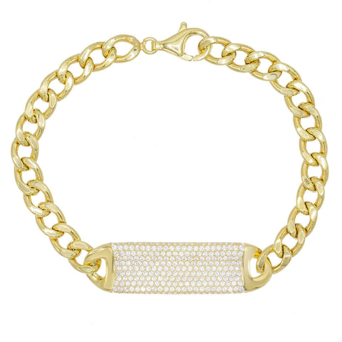 14K Gold Plated Swarovski Elements Bar Fun Bracelet - Three Options Available, , ALILY , ALILY   jewelryjewelry deals, swarovski crystal jewelry, groupon jewelry,, jewelry for mom, 