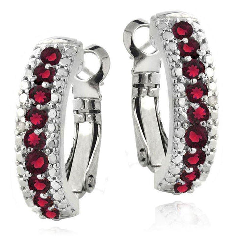 5.55 CTTW Gemstone Lining Earrings in 18K White Gold- Five Options, , ALILY , ALILY   jewelryjewelry deals, swarovski crystal jewelry, groupon jewelry,, jewelry for mom, 