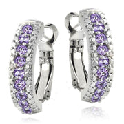 5.55 CTTW Gemstone Lining Earrings in 18K White Gold- Five Options, , ALILY , ALILY   jewelryjewelry deals, swarovski crystal jewelry, groupon jewelry,, jewelry for mom, 
