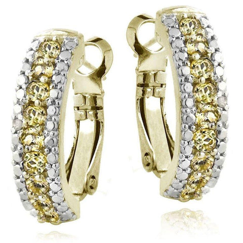 5.55 CTTW Gemstone Lining Earrings in 18K White Gold- Five Options, , ALILY , ALILY   jewelryjewelry deals, swarovski crystal jewelry, groupon jewelry,, jewelry for mom, 