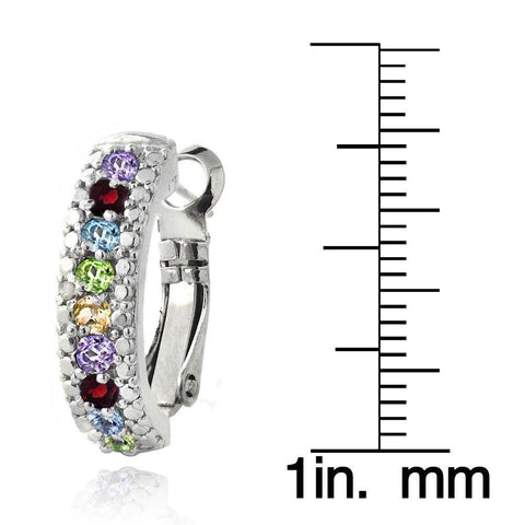 5.55 CTTW Gemstone Lining Earrings in 18K White Gold- Five Options, , ALILY , ALILY   jewelryjewelry deals, swarovski crystal jewelry, groupon jewelry,, jewelry for mom, 