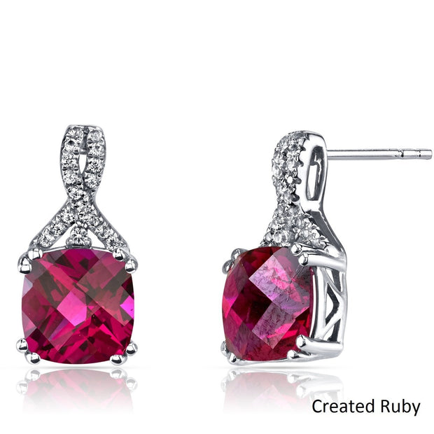 2.00 CT Pink Topaz Cushion Round Stud Earringin 18K White Gold Plated, Earring, ALILY , ALILY   jewelryjewelry deals, swarovski crystal jewelry, groupon jewelry,, jewelry for mom, 