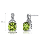 2.00 CT Cushion Cut Peridot Stud Earring in 18K White Gold Plated, Earring, ALILY , ALILY   jewelryjewelry deals, swarovski crystal jewelry, groupon jewelry,, jewelry for mom, 