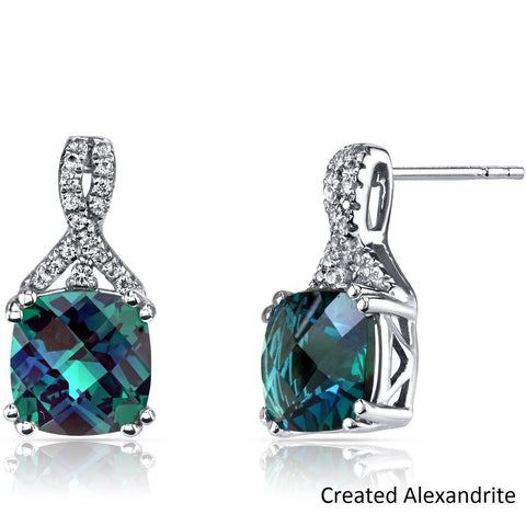 2.00 CT Cushion Cut Amazonite Blue Stud Earring in 18K White Gold Plated, Earring, ALILY , ALILY   jewelryjewelry deals, swarovski crystal jewelry, groupon jewelry,, jewelry for mom, 
