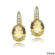 1.50 Ct Oval Cut Yellow with Pave crystals Stud Earringin 18K Gold Plated, Earring, ALILY , ALILY   jewelryjewelry deals, swarovski crystal jewelry, groupon jewelry,, jewelry for mom, 