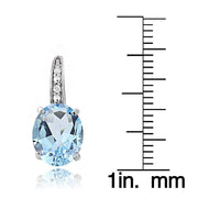 2.55 CTTW Blue Topaz Pav'e Hookback Earrings in 18K White Gold, , ALILY , ALILY   jewelryjewelry deals, swarovski crystal jewelry, groupon jewelry,, jewelry for mom, 