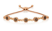 Chocolate Toned Swarovski Bar Bracelet in 14K Rose Gold Plating (Options Available), , ALILY , ALILY   jewelryjewelry deals, swarovski crystal jewelry, groupon jewelry,, jewelry for mom, 