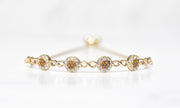 Chocolate Toned Swarovski Bar Bracelet in 14K Rose Gold Plating (Options Available), , ALILY , ALILY   jewelryjewelry deals, swarovski crystal jewelry, groupon jewelry,, jewelry for mom, 