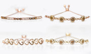 Chocolate Toned Swarovski Bar Bracelet in 14K Rose Gold Plating (Options Available), , ALILY , ALILY   jewelryjewelry deals, swarovski crystal jewelry, groupon jewelry,, jewelry for mom, 