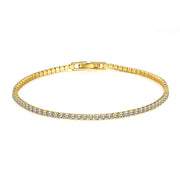8.00 CTTW Certified Gemstone Tennis Bracelet in 18K Gold Plating - 15 Options