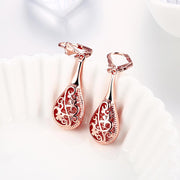 18K Rose-Gold Plated Bohemian Laser Cut Drop Earrings, Earring, ALILY , ALILY   jewelryjewelry deals, swarovski crystal jewelry, groupon jewelry,, jewelry for mom, 