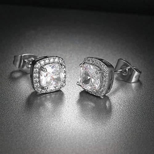 White Halo Stud Earrings in Silver Plating - 2 Options ITALY Design