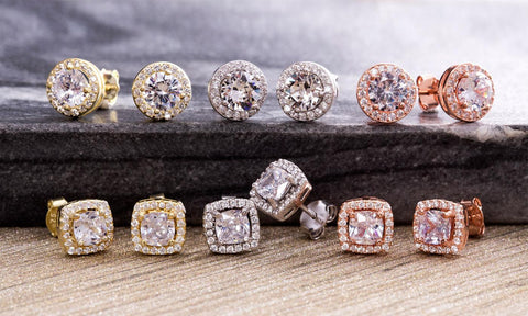 3.44 CTTW Halo Stud Earrings with Swarovski Elements, , ALILY , ALILY   jewelryjewelry deals, swarovski crystal jewelry, groupon jewelry,, jewelry for mom, 
