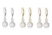 Infinity Crystal Drop Earrings Made with Swarovski Crystal in White Gold, Yellow Gold, and Rose Gold - ALILY  www..com fashion jewelry for women