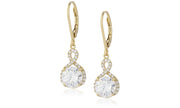 Infinity Crystal Drop Earrings Made with Swarovski Crystal in White Gold, Yellow Gold, and Rose Gold - ALILY  www..com fashion jewelry for women