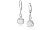 Infinity Crystal Drop Earrings Made with Swarovski Crystal in White Gold, Yellow Gold, and Rose Gold - ALILY  www..com fashion jewelry for women
