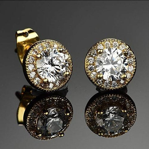 2 Pairs: Swarovski Elements Halo 18k Gold Plated Studs - 3 Finishes, , ALILY , ALILY   jewelryjewelry deals, swarovski crystal jewelry, groupon jewelry,, jewelry for mom, 