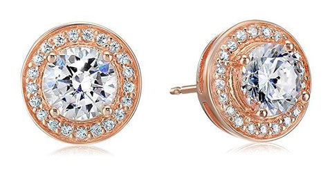 Halo Stud Earrings with Swarovski Crystals with FREE Gift Box, , ALILY , ALILY   jewelryjewelry deals, swarovski crystal jewelry, groupon jewelry,, jewelry for mom, 