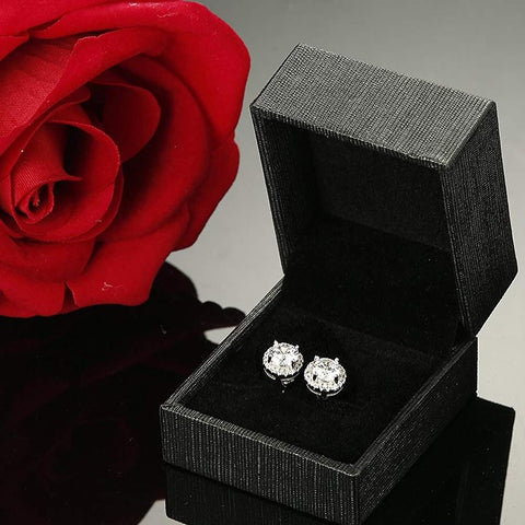 Halo Stud Earrings with Swarovski Crystals with FREE Gift Box, , ALILY , ALILY   jewelryjewelry deals, swarovski crystal jewelry, groupon jewelry,, jewelry for mom, 