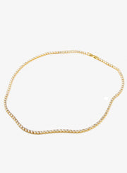 Tennis Necklace and Bracelet Set made With Austrian Crystals with Luxe Box - 18K Gold ITALY Design